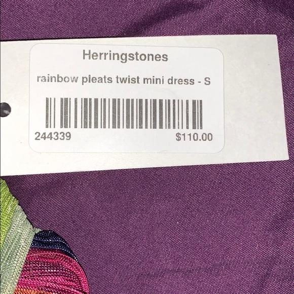 Rainbow Pleats Twist Mini Dress - Picture 4 of 4